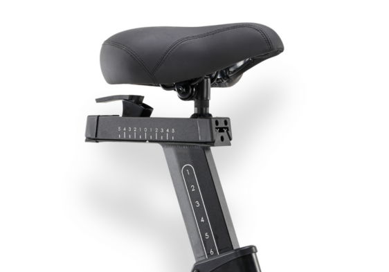 Bike seat with adjustable height mechanism.