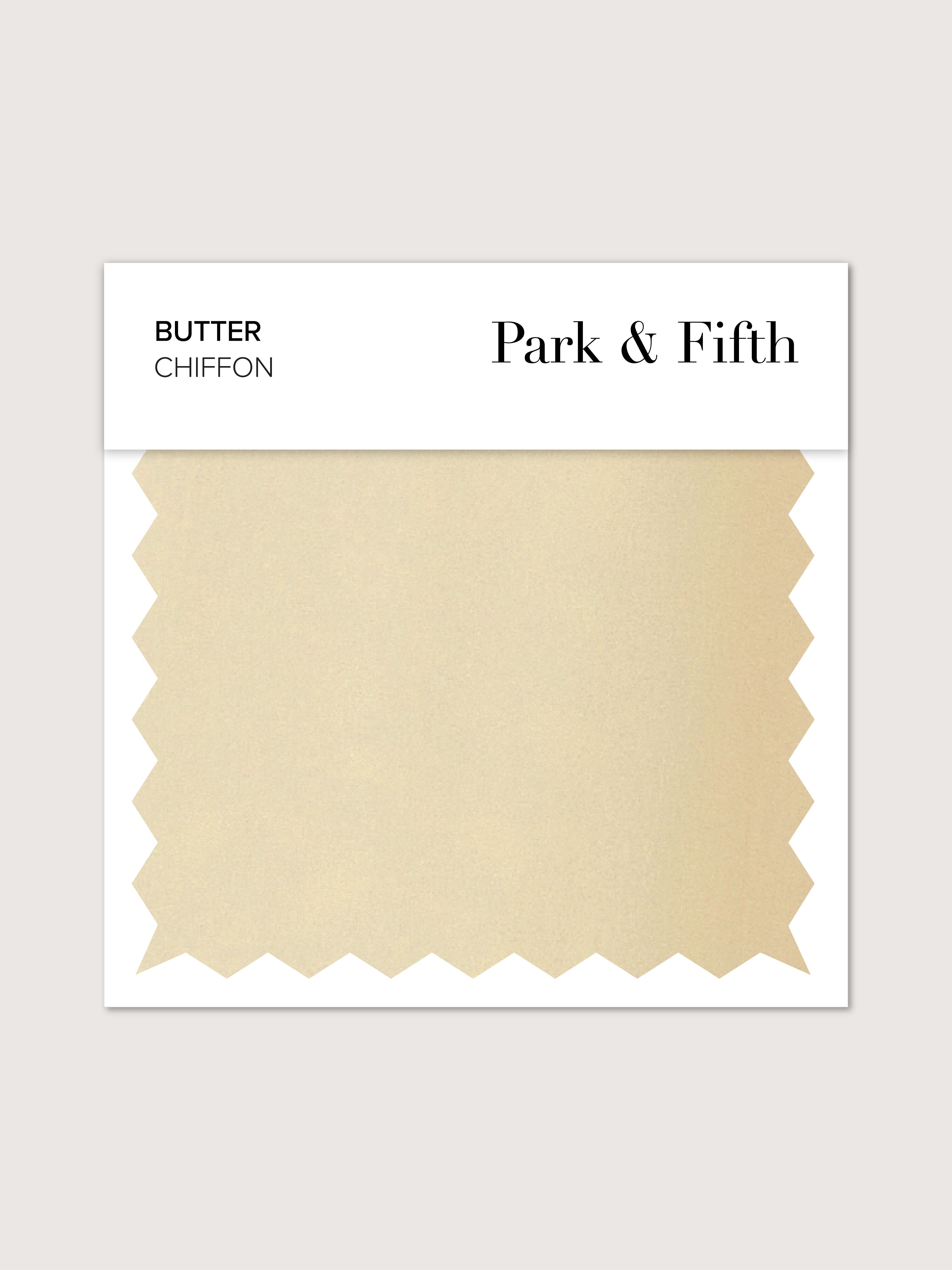 Fabric swatch of butter chiffon by Park & Fifth.