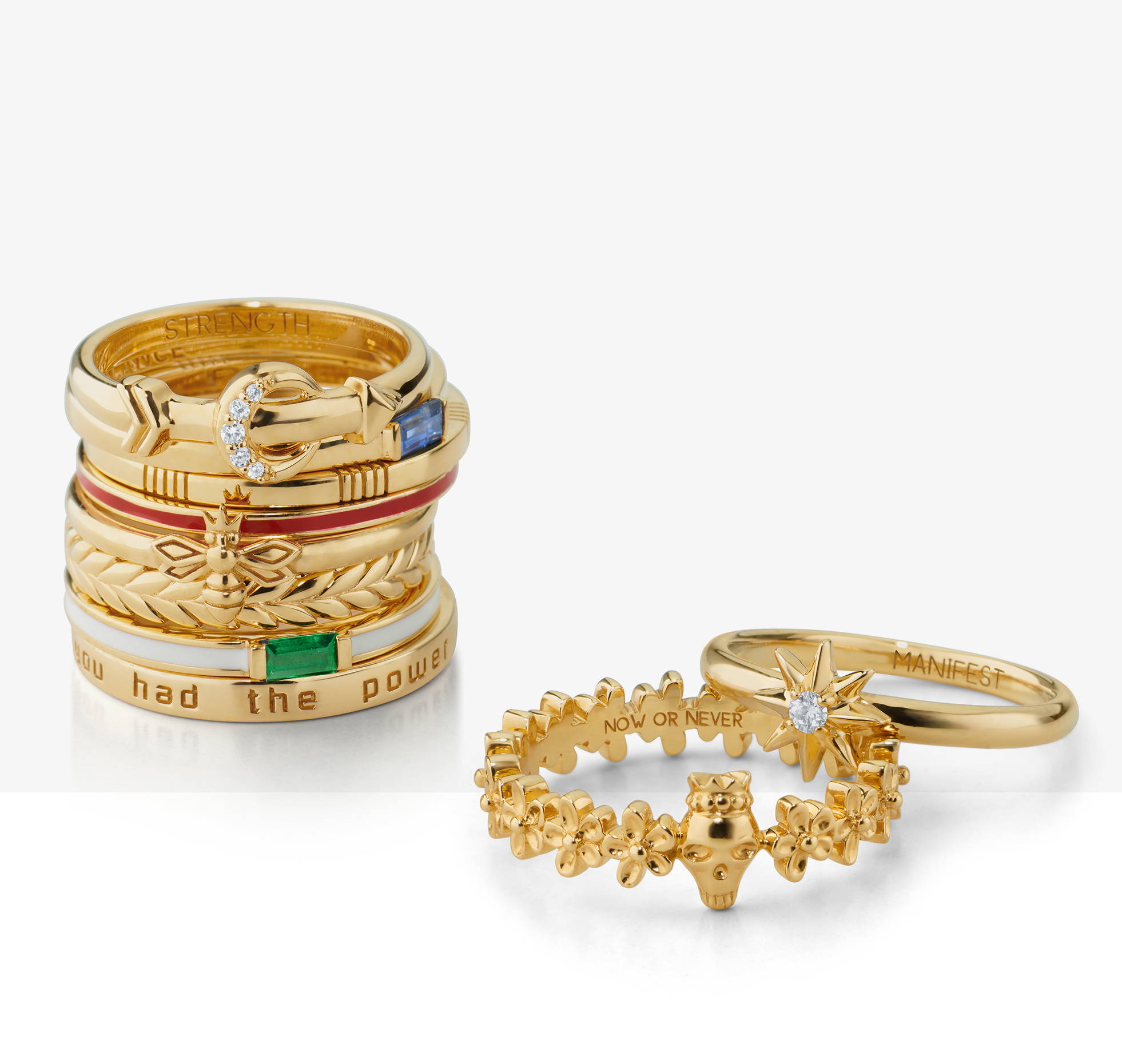 Poesy Stackable Rings