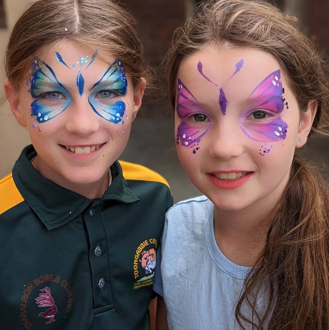 face paint butterfly masks girls
