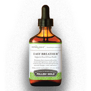 Herbalogic Easy Breather Herb Drops 2 oz bottle bottle for nose and sinus health, natural allergy support