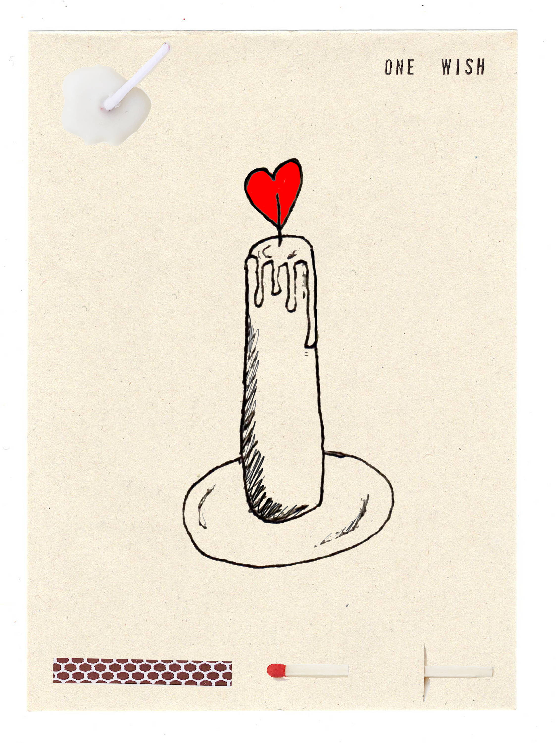 Love Candle Wish Card.