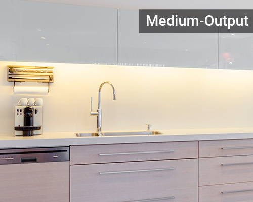 medium-output under cabinet lighting
