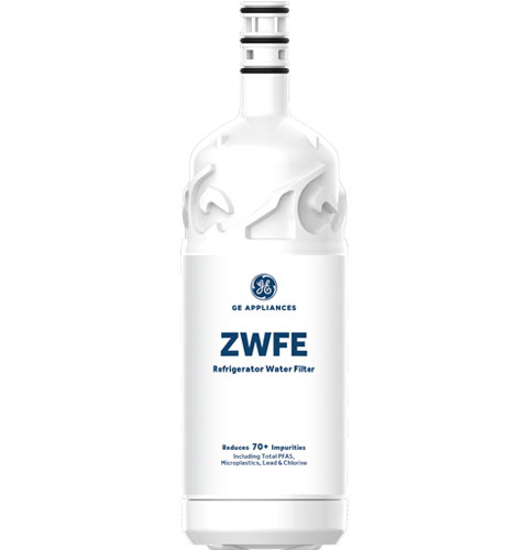 White refrigerator water filter with 