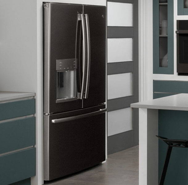 Black Stainless Steel Premium Appliance Finish refrigerator