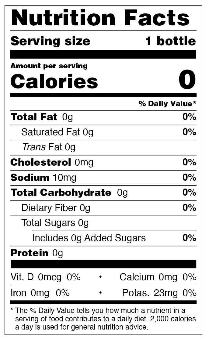 ZBiotics Nutrition Facts