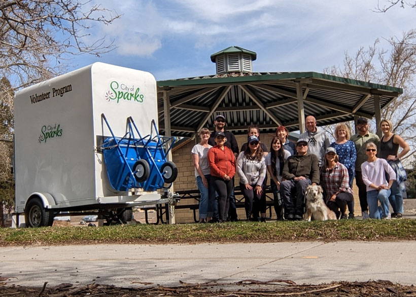 Sportif employees at a recent park clean up event.