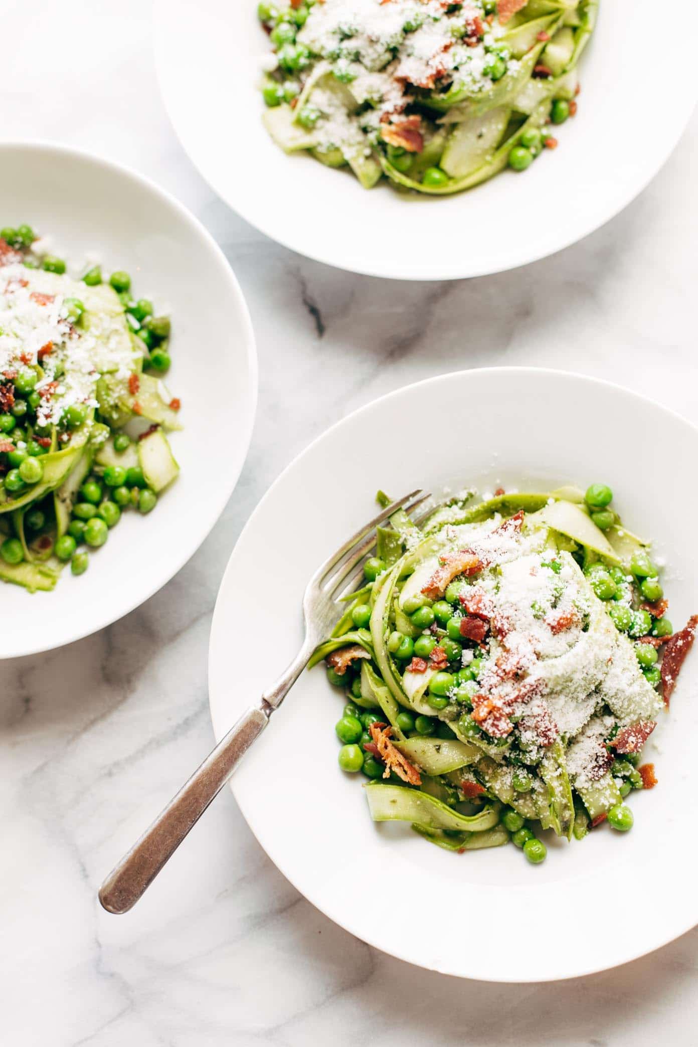 Pesto asparagus noodles recipe