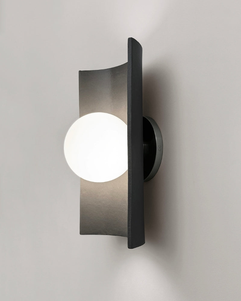 Curved Diamond Ceramic Wall Light | Stingray Dark Blue