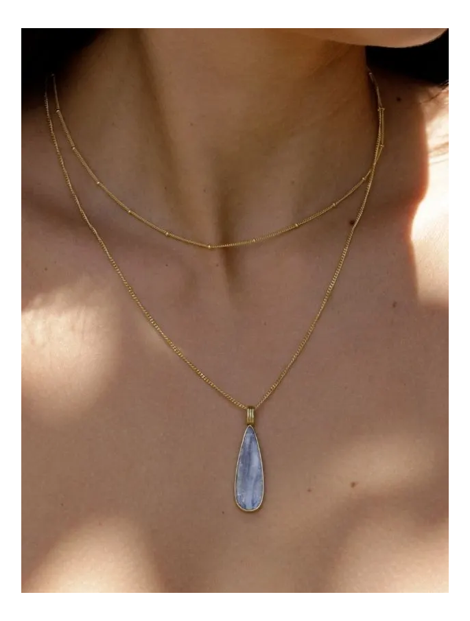 Glacier Necklace featuring kyanite stone