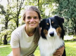 Pet Product Manager, Cassie and her dog Marty
