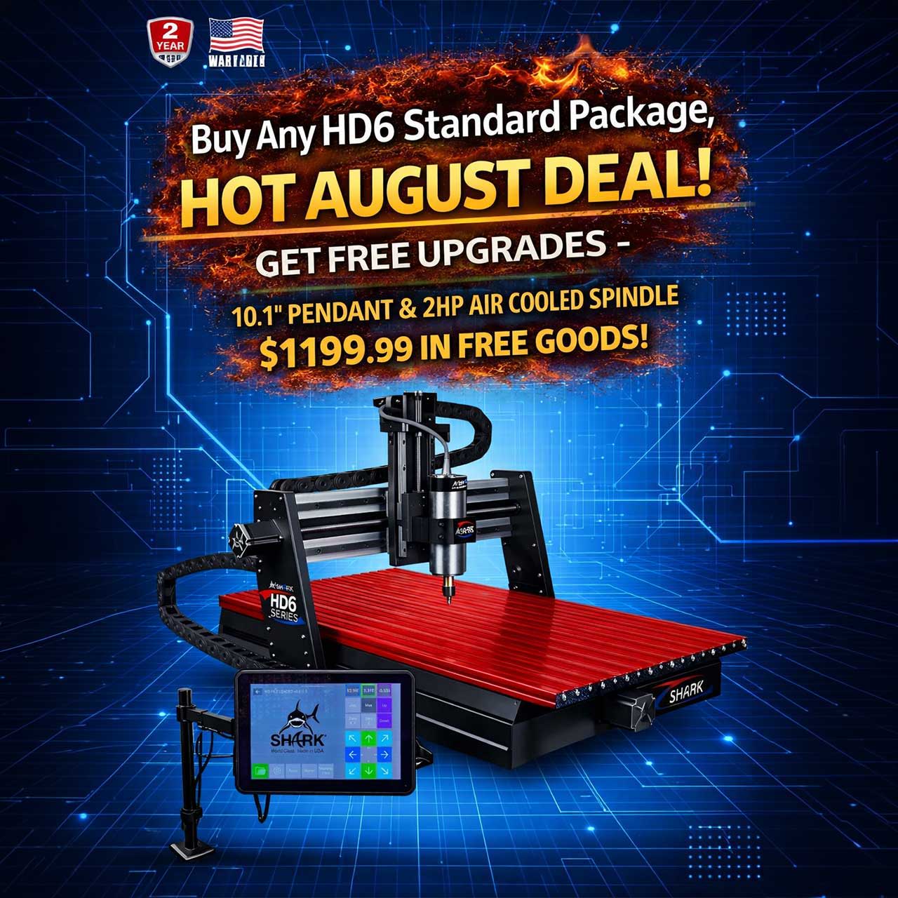 Promotional image for HD6 package with special August deal and free upgrades.