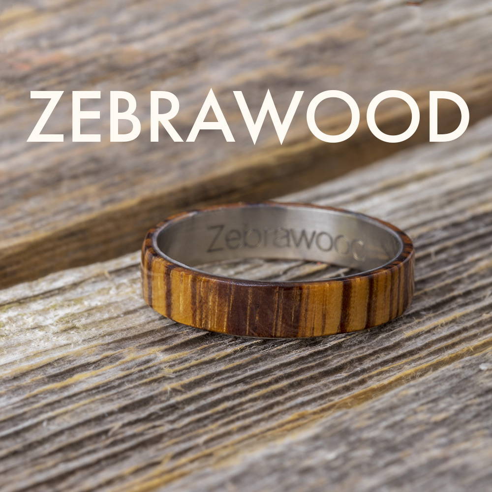 zebrawood wedding band