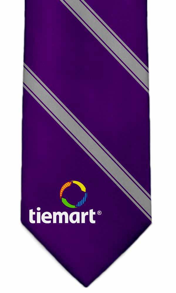 Custom logo tie design option 5, logo and detailed stripes
