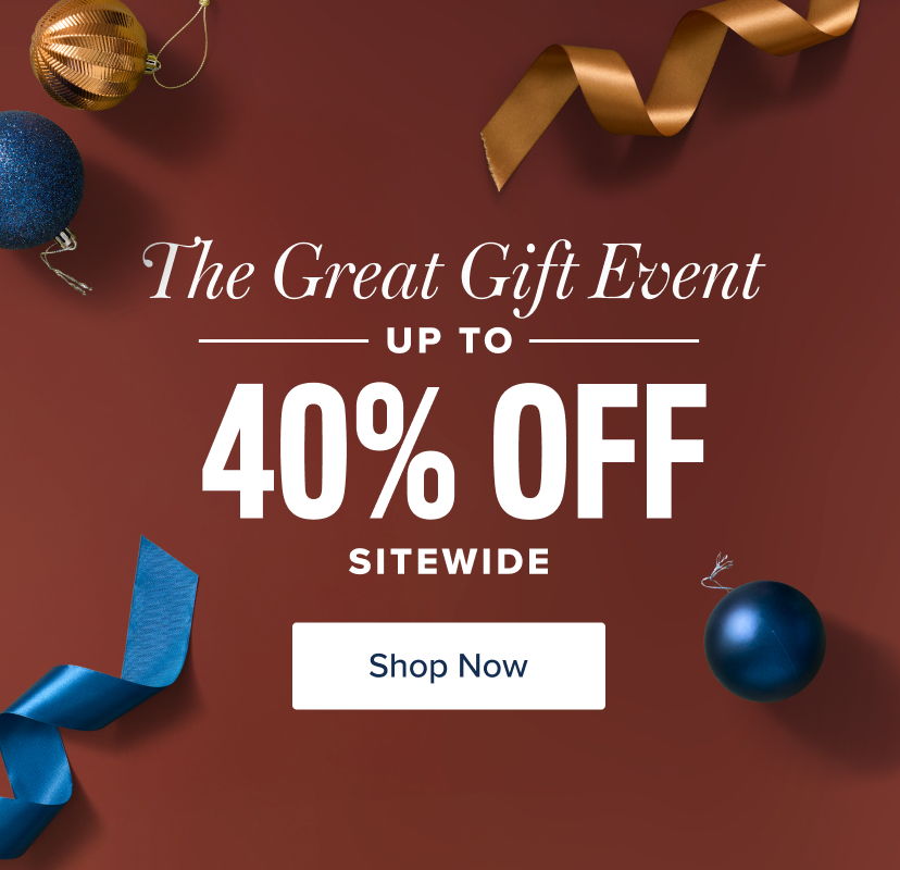 Promotional banner for gift event with discount details and shopping call to action.