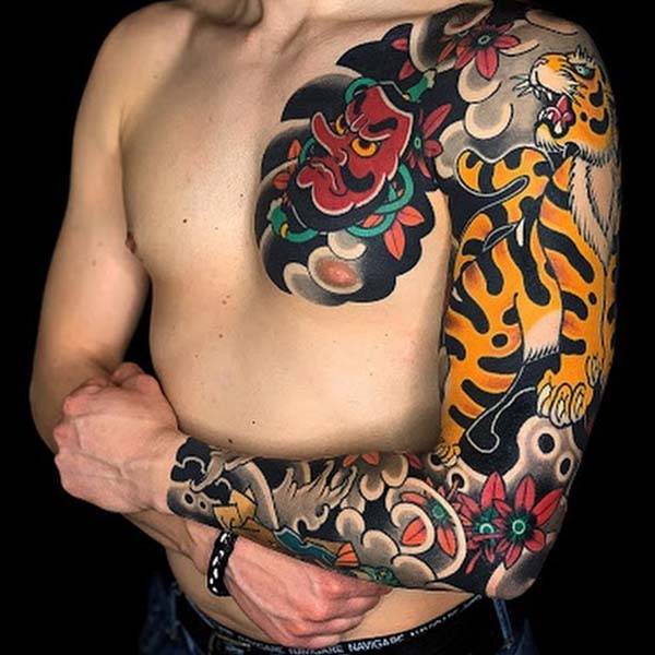 Colorful Sleeve Tattoo