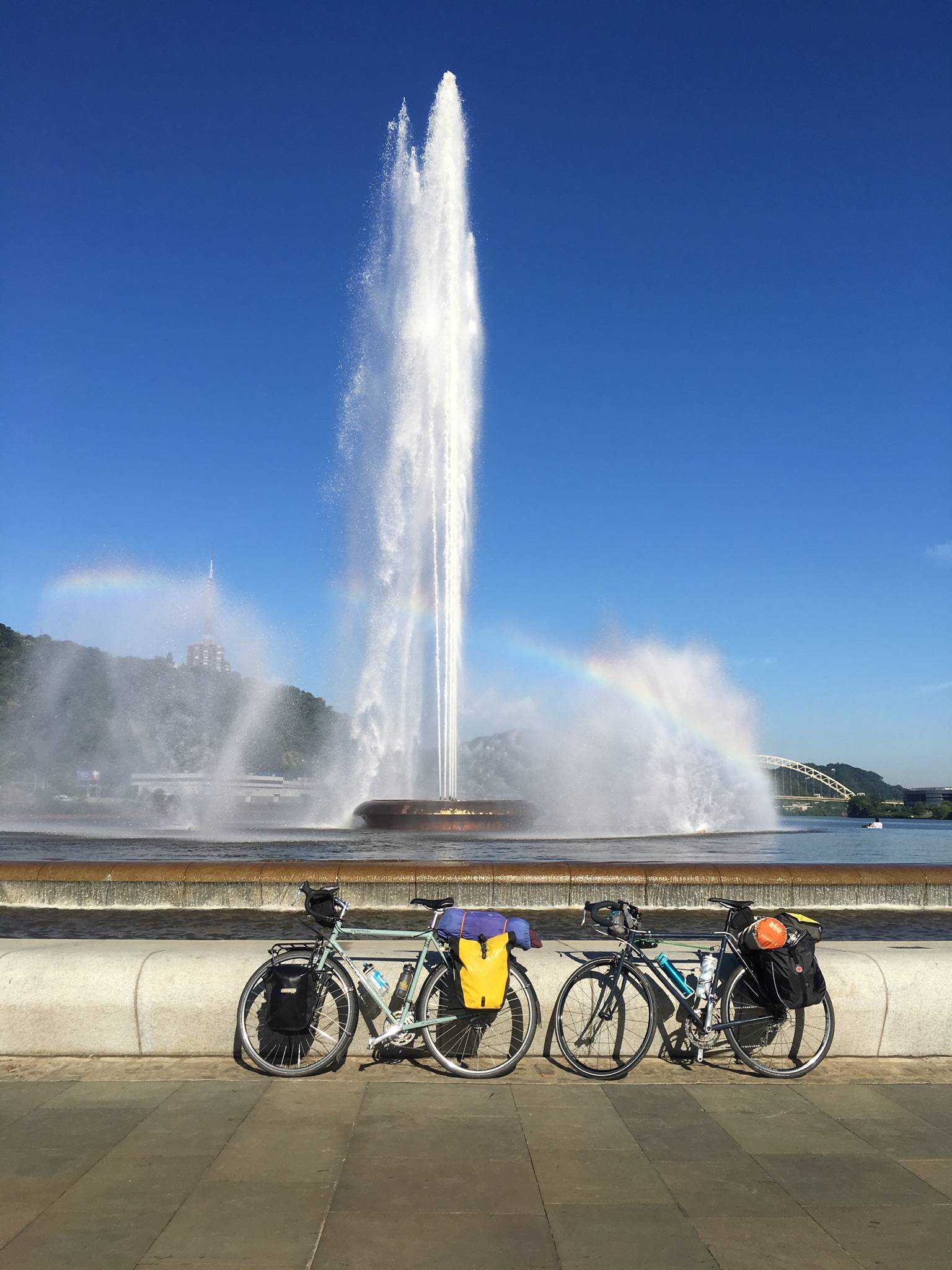 Two Bikes at the Point in Pittsburgh PA