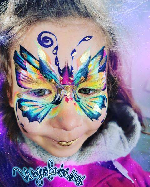 colourf face paint butterfly mask