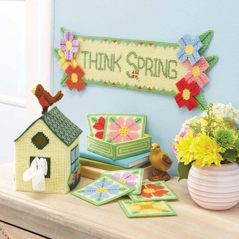 Think Spring plastic wall hanging