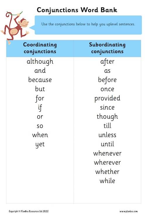 Adjectives word back uplevelling sentences