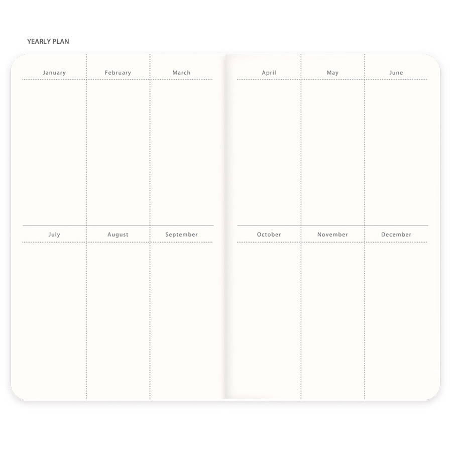 Yearly plan - eedendesign 2020 Simple dated weekly diary planner