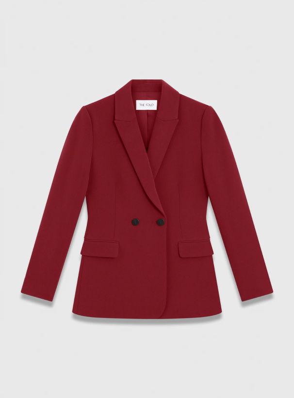 Clever Crepe Knighton Blazer Sienna Red
