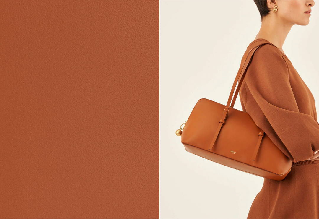 Oroton Willow Day Bag in Maple and Smooth Leather 