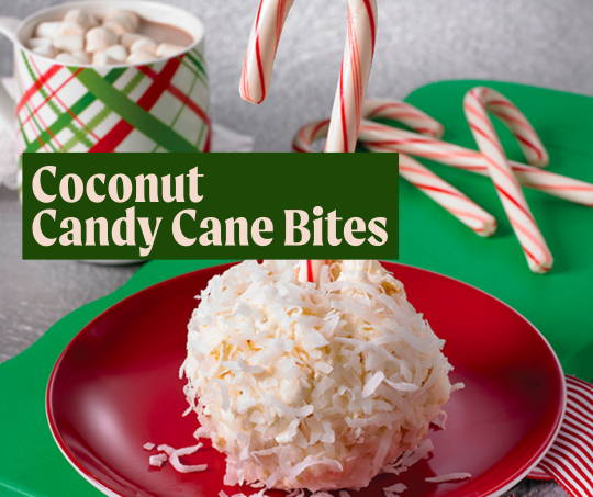 Coconut Candy Cane Bites