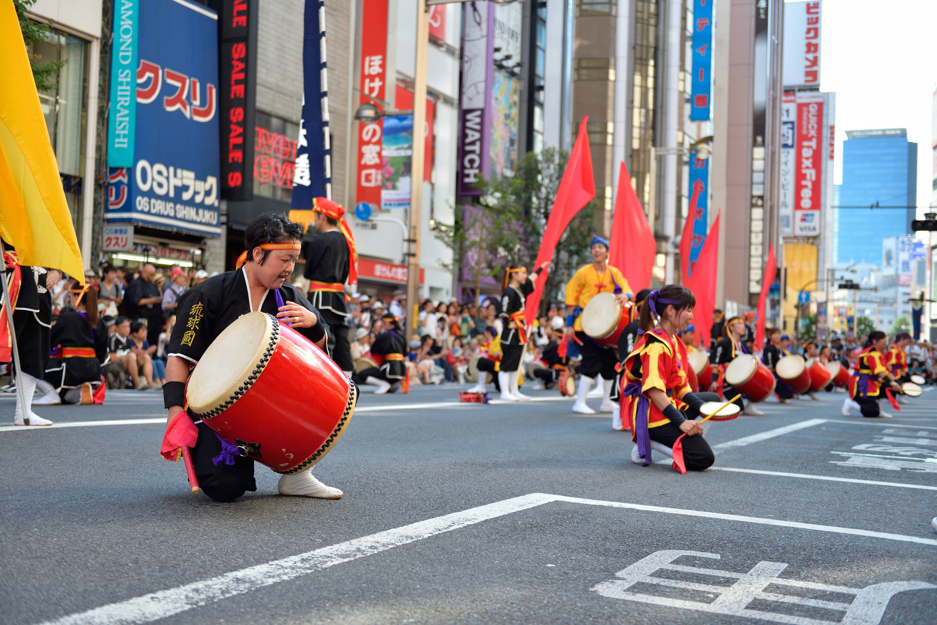 Drummers at Shinjuku Eisa Festival