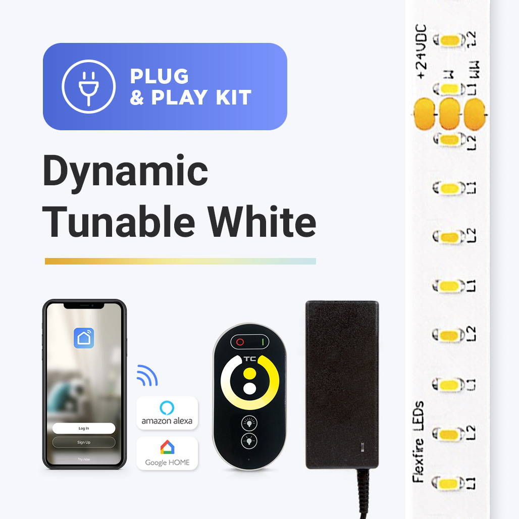 Tunable White LED Strip Light Plug and Play Kit