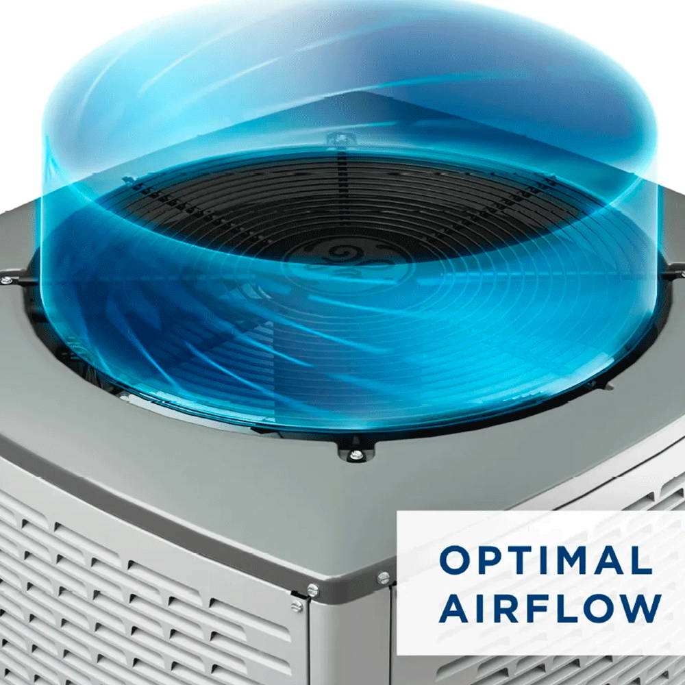 Image depicting optimal airflow around the HVAC unit