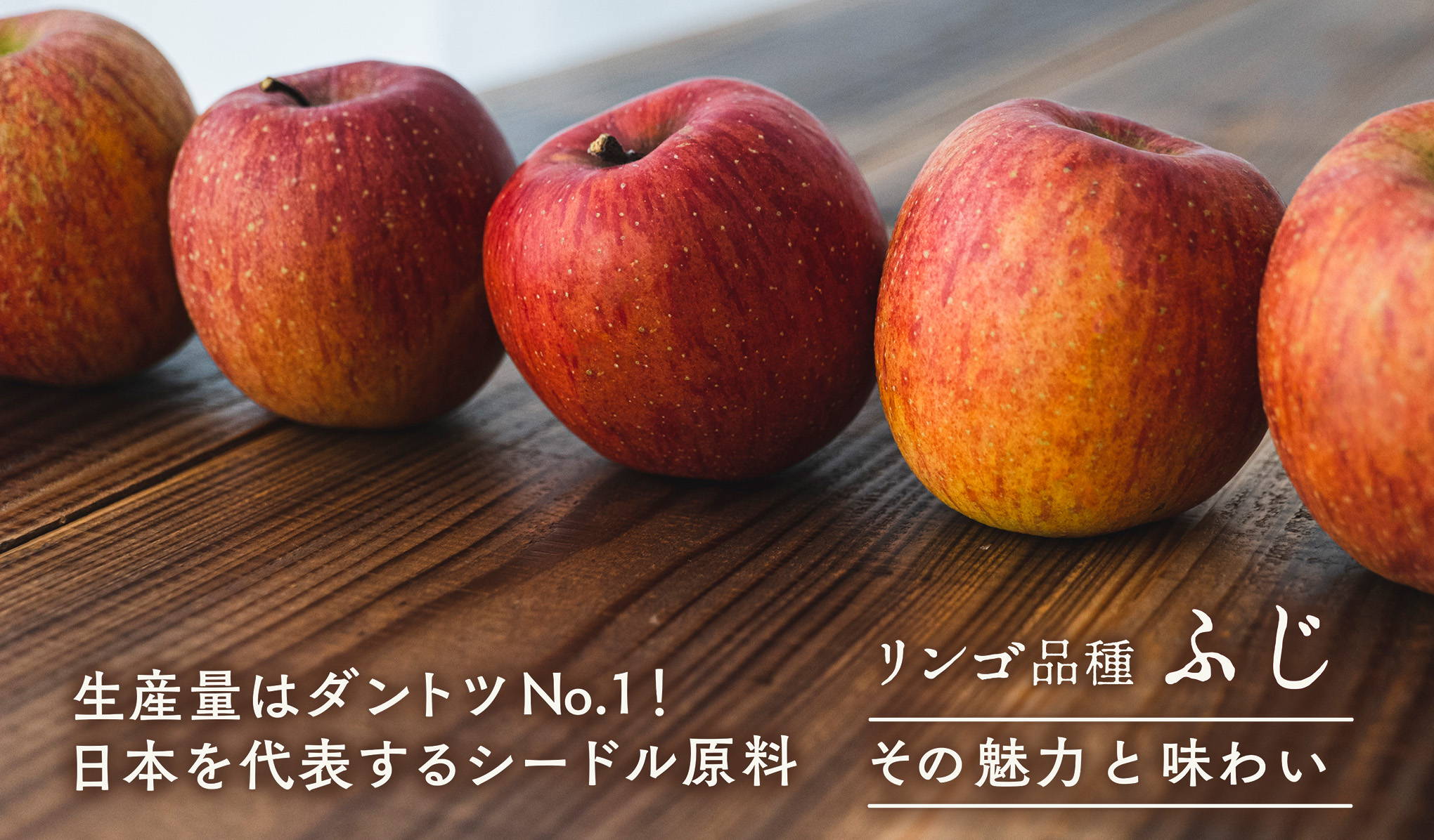 － その魅力と味わい － 生産量はダントツNo.1！日本を代表するシードル原料、リンゴ品種「ふじ」