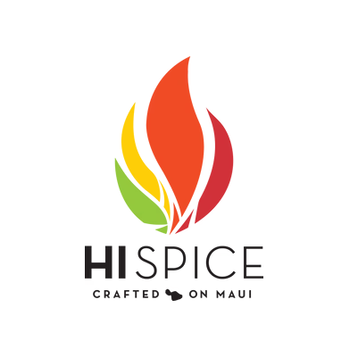 Logo of HI SPICE with colorful flame design and text.