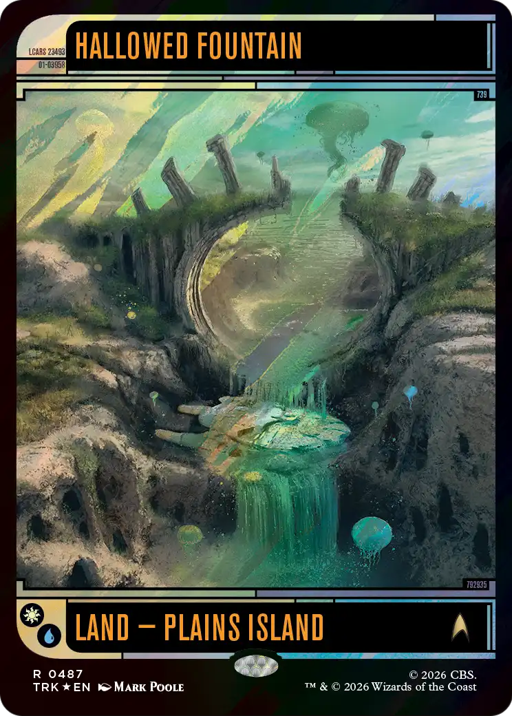 The LCARS variant of the card Hallowed Fountain