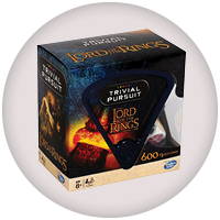 Image of Lord of the Rings edition trivial pursuit box. Shop all board games.