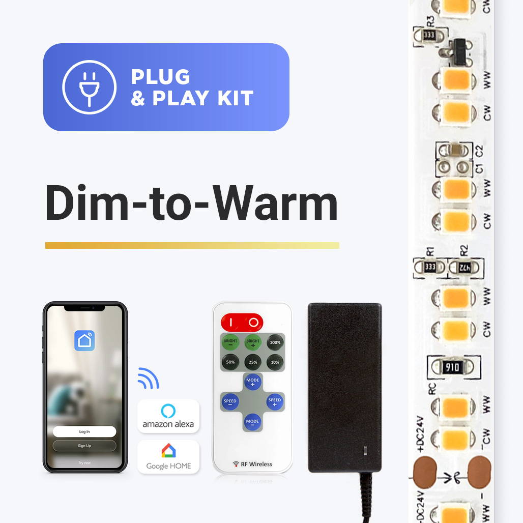 Hybrid Variable White CCT Controllable LED Strip Light Kit