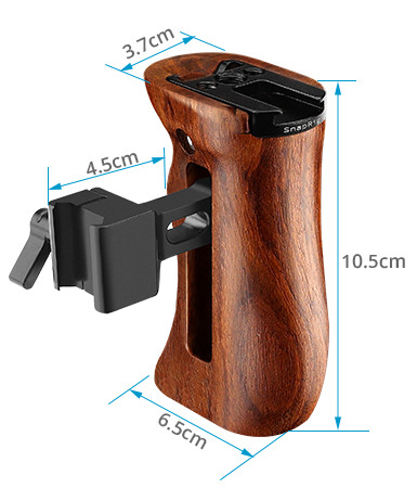 Proaim SnapRig Wood Side Handle (NATO Mount) for Camera Cage Rigs. WSH256