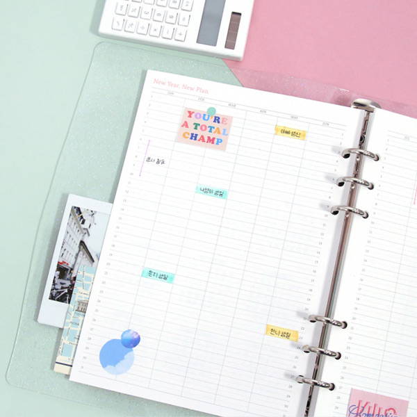 Yearly plan - Second Mansion Moment A5 6ring dateless weekly diary planner