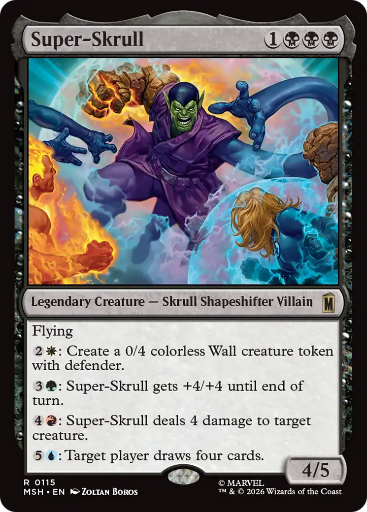 The MTG Super-Skrull MTG card.