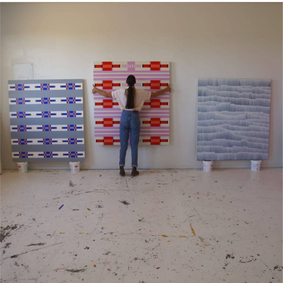 Jordan Craig in her painting studio