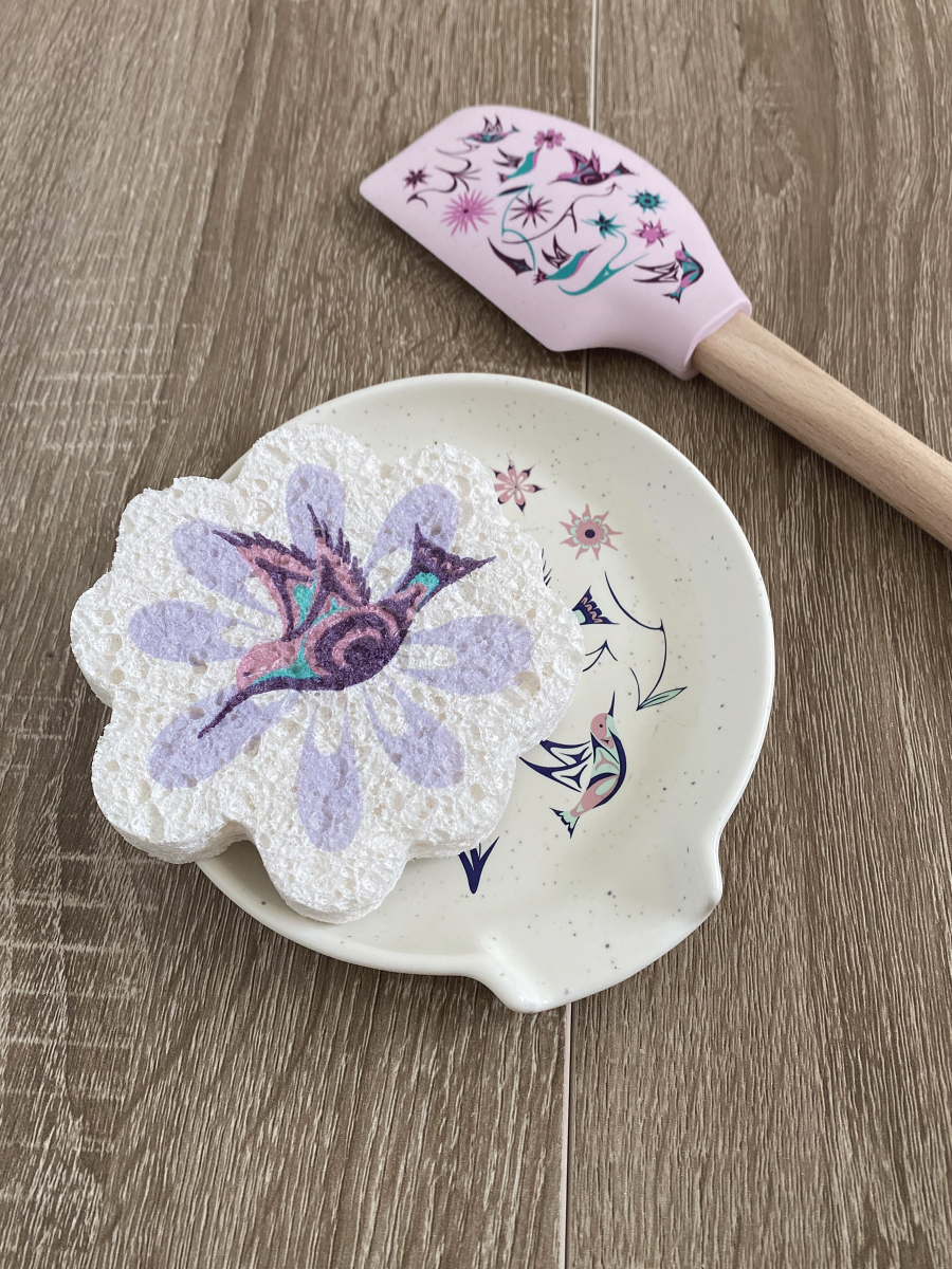 Hummingbirds Spoon Rest by Nicole La Rock, Coast Salish