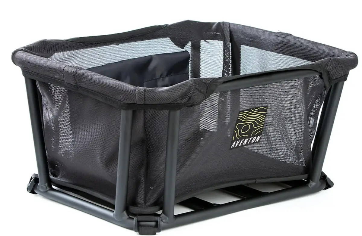 Best cargo bike accessories: Aventon Front Basket Kit
