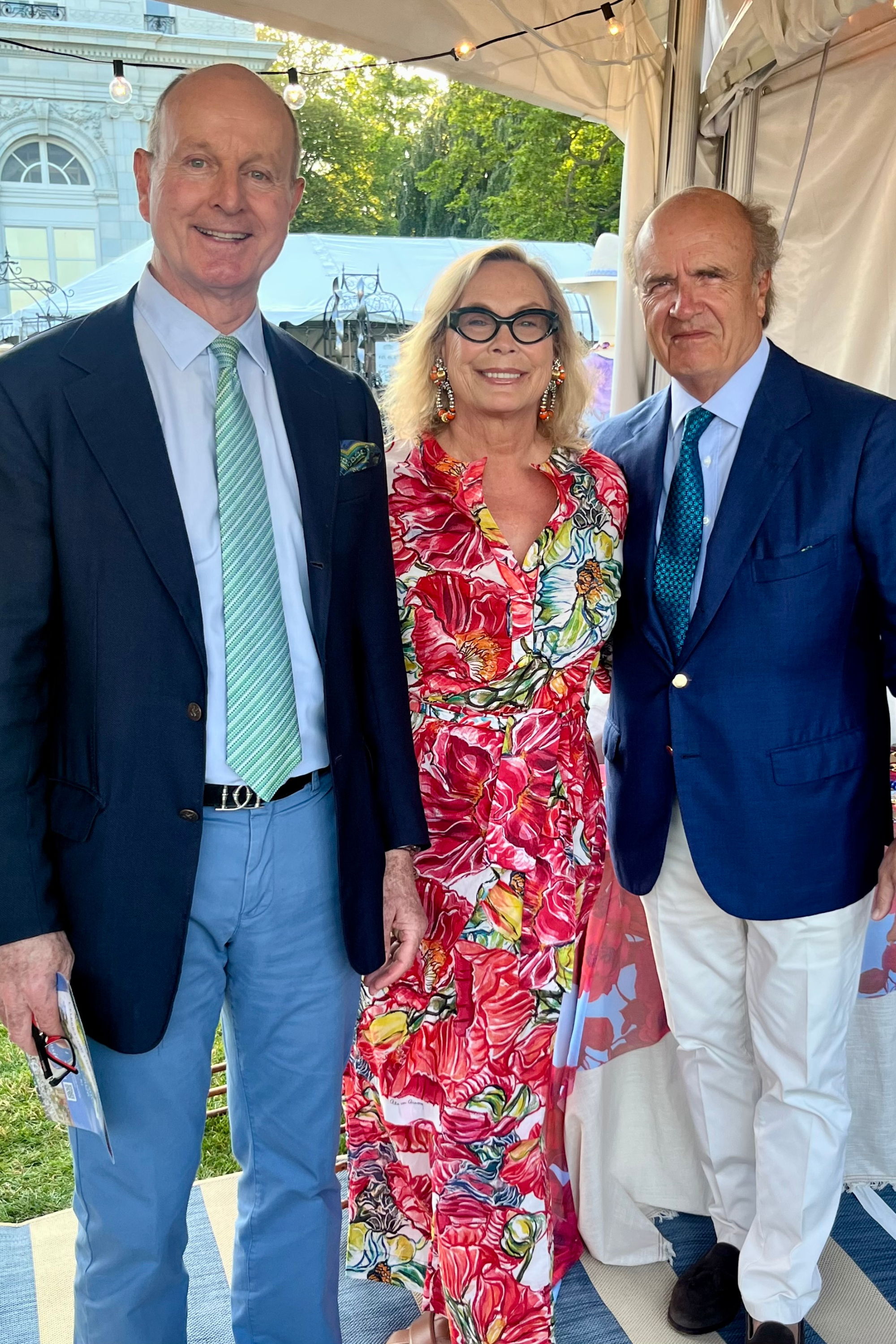 Ala and Ralph Isham at the Ala von Auersperg Pop Up at the Newport Flower Show in Rhode Island at the Breakers Mansion