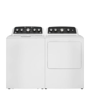 A white washing machine and dryer side by side.