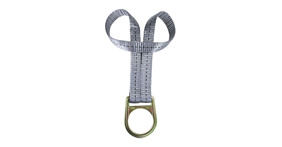 Flexible polyester webbing wraps around a suitable structure, making abrasion resistance and contact-point inspection important.