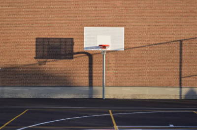 appropriate location for in-ground  basketball hoop