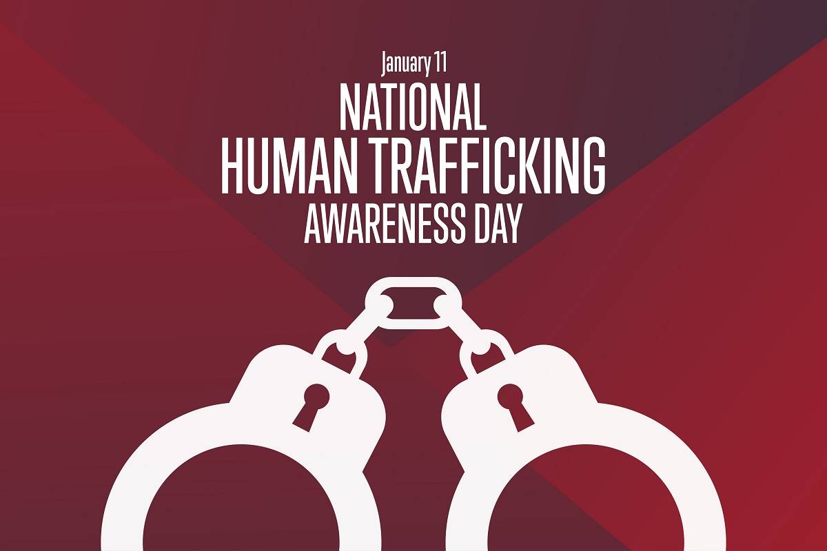 National Human Trafficking Awareness Day Poster with handcuffs