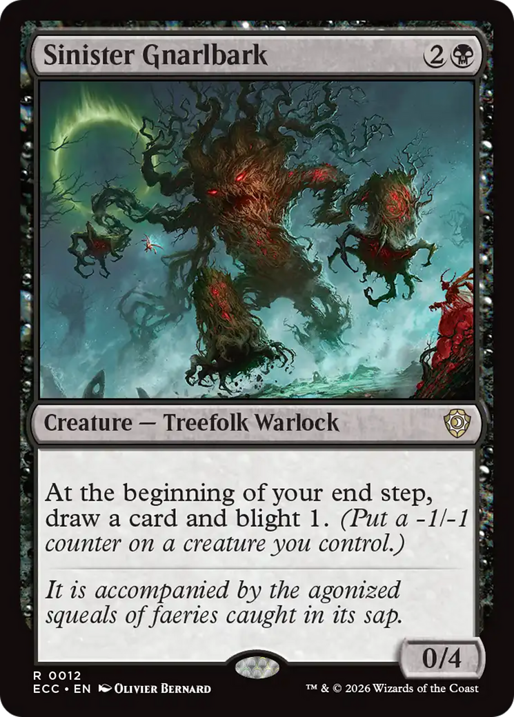 The Magic: the Gathering card Sinister Gnarlback.