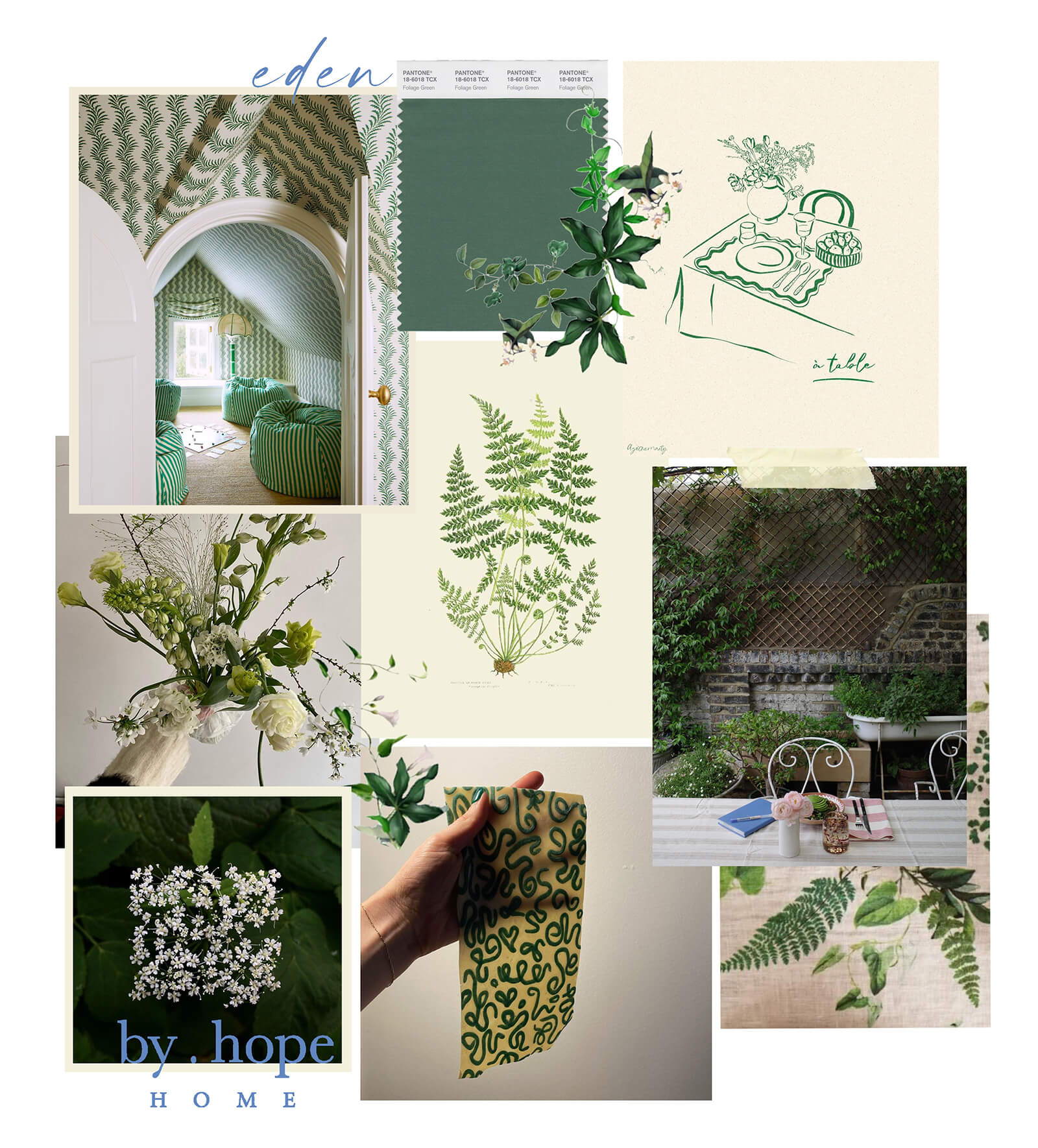 The Eden By Hope moodboard.