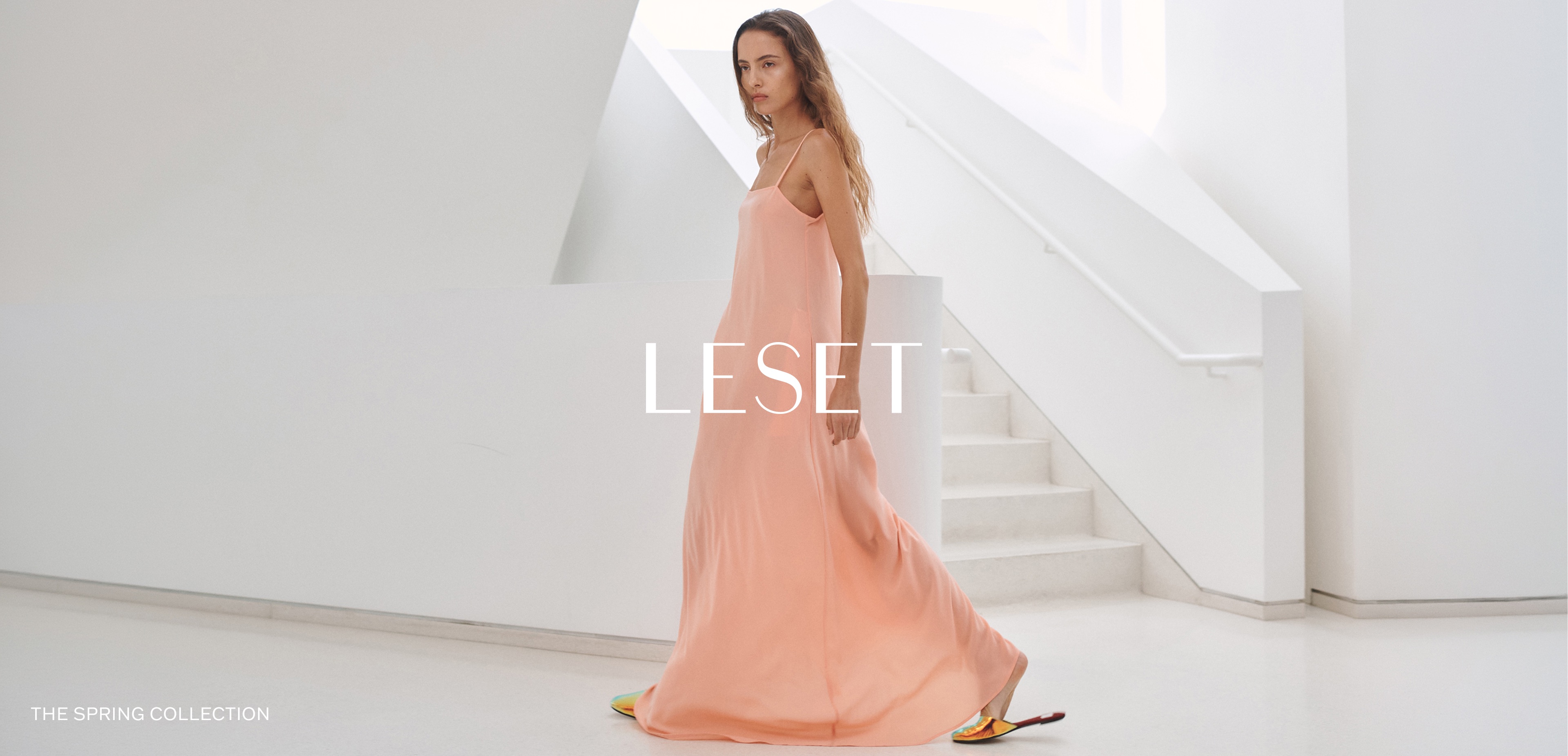 Ari Maxi Dress in Peche The Spring Collection